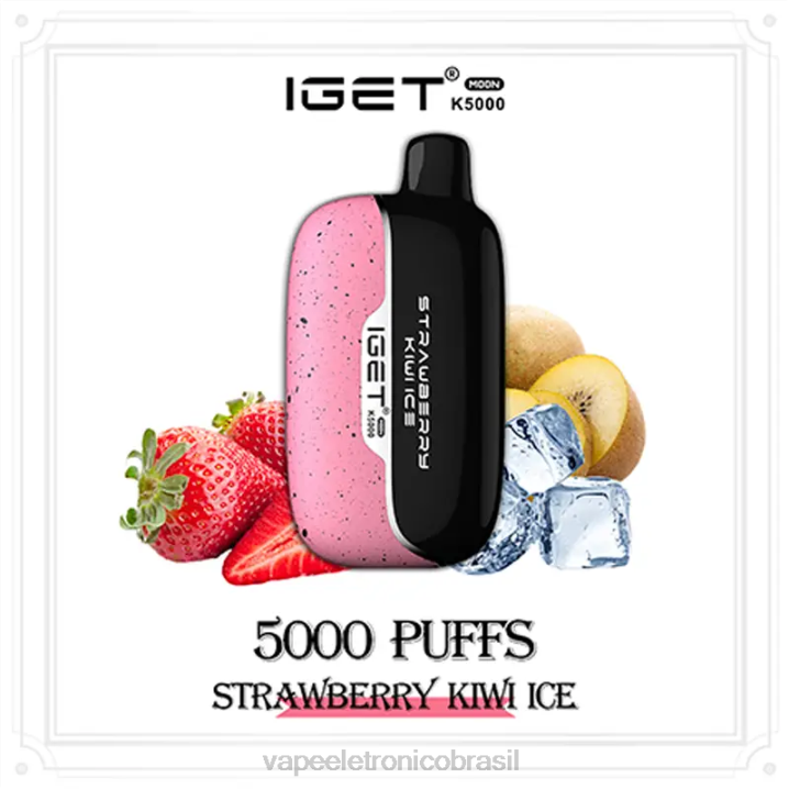 IGET Moon k5000 gelo de morango e kiwi 8Z4618 - Vape Eletronico