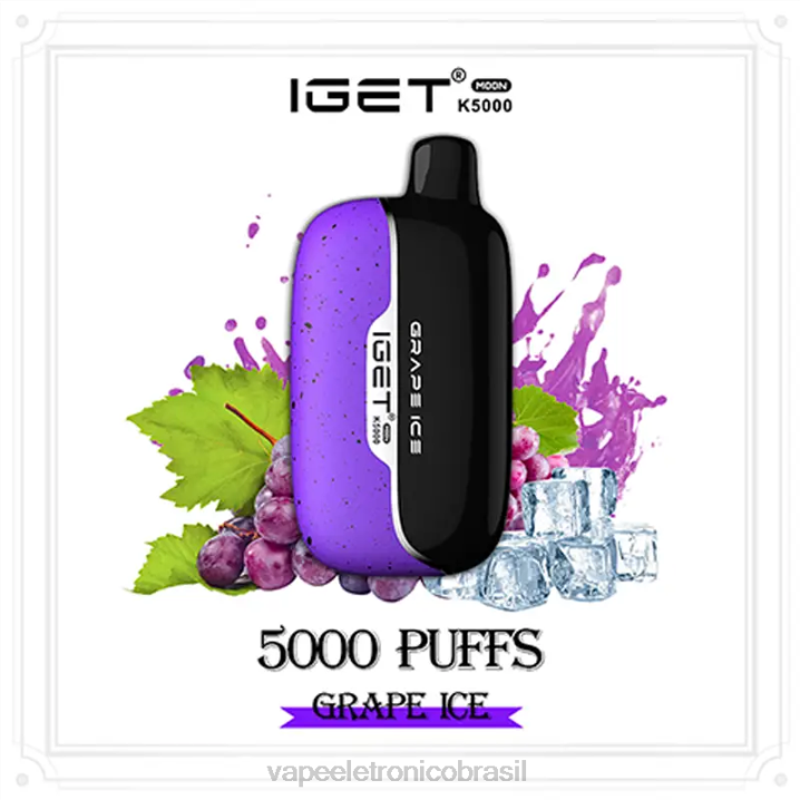 IGET Moon k5000 gelo de uva 8Z464 - Vape Descartavel