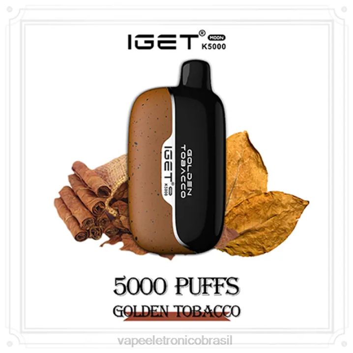IGET Moon k5000 tabaco dourado 8Z461 - Vape Recarregável