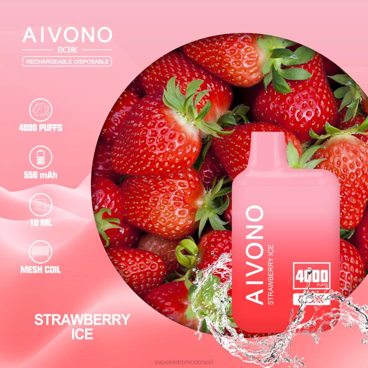Aivono AIM BOXX 4000 gelo de morango NHDB2226 - Vape Recarregável