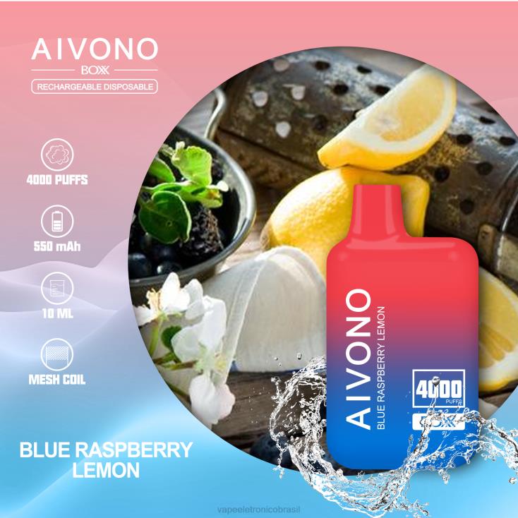 Aivono AIM BOXX 4000 limão framboesa azul NHDB2217 - Vape Vaporesso