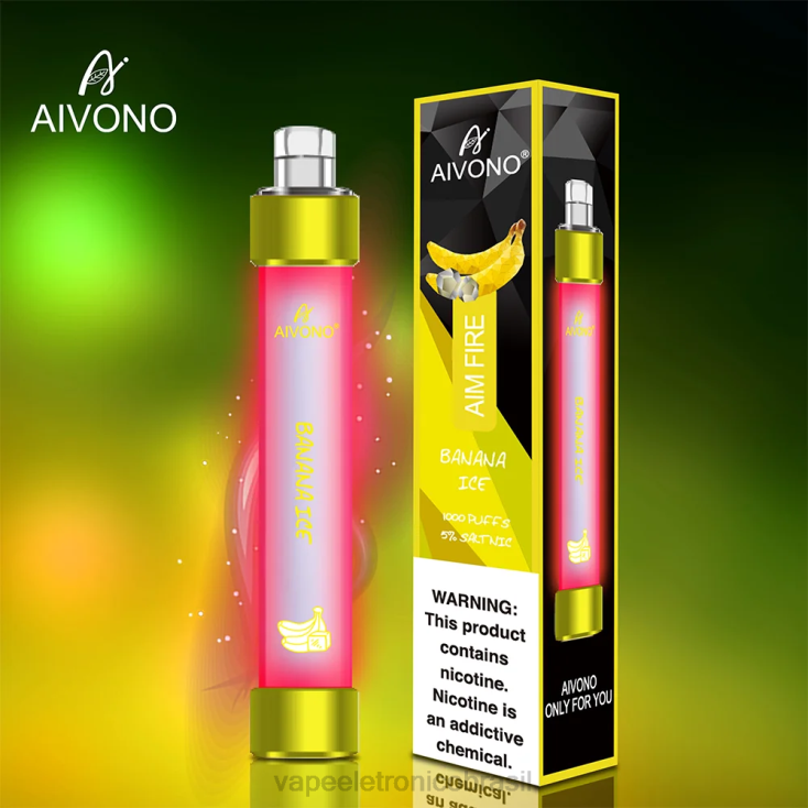 Aivono AIM FIRE 1000 gelo de banana NHDB2324 - Vape Descartavel