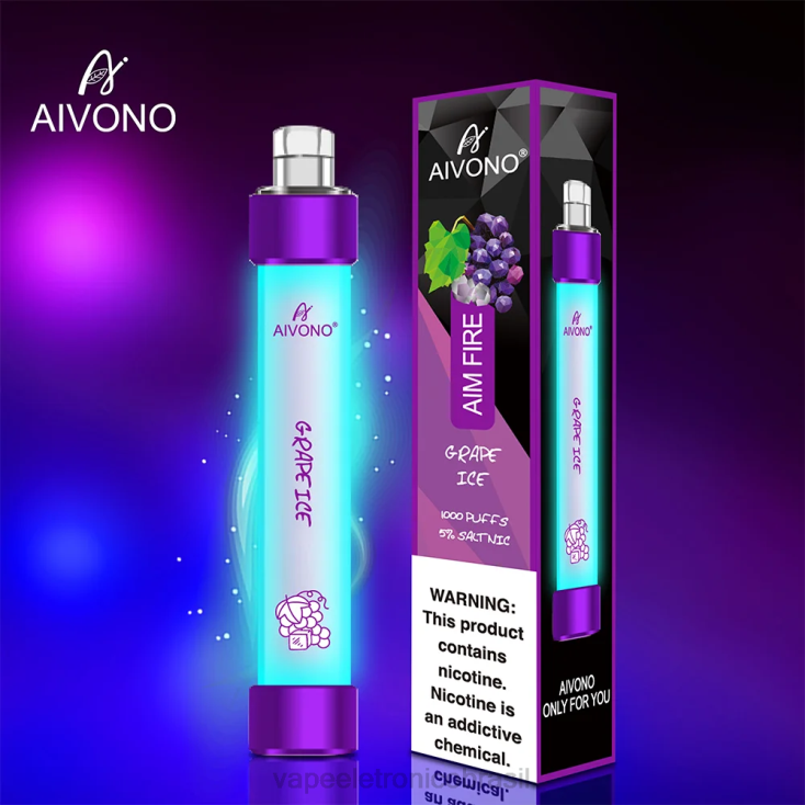 Aivono AIM FIRE 1000 gelo de uva NHDB2329 - Vape Descartavel