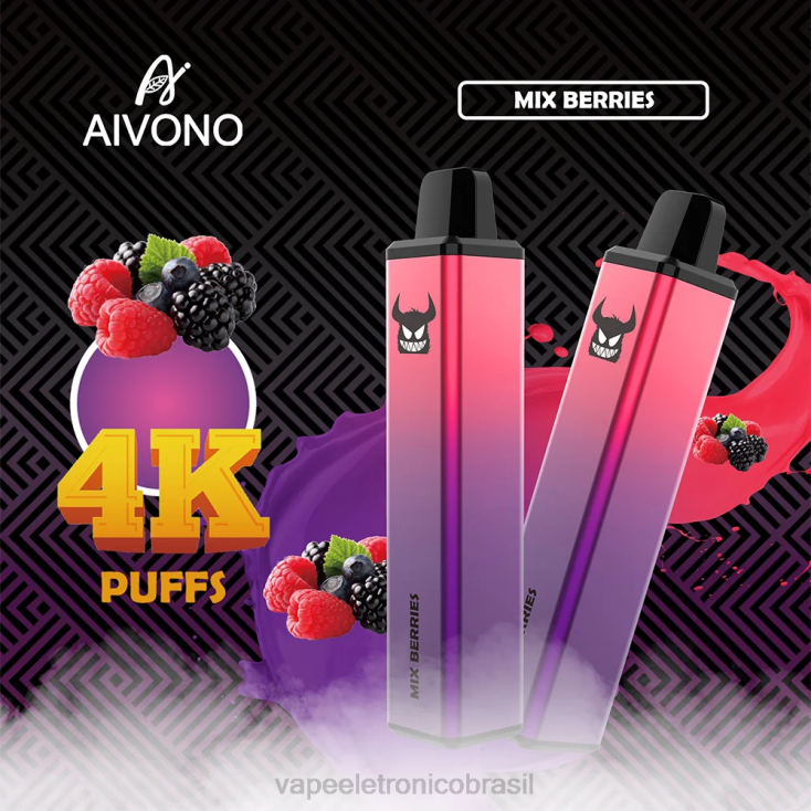 Aivono AIM FREAK 4000 frutas misturadas NHDB2260 - Vape Sem Nicotina