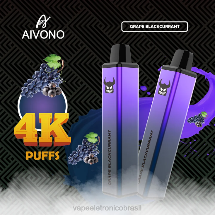 Aivono AIM FREAK 4000 groselha preta NHDB2259 - Vape Descartavel