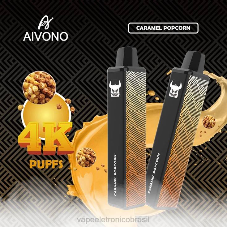 Aivono AIM FREAK 4000 pipoca de caramelo NHDB2261 - Vape Recarregável