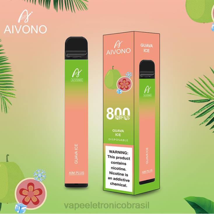 Aivono AIM PLUS 800 gelo de goiaba NHDB2180 - Vape Sem Nicotina
