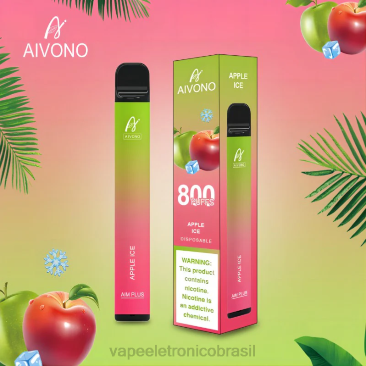 Aivono AIM PLUS 800 gelo de maçã NHDB2170 - Vape Sem Nicotina