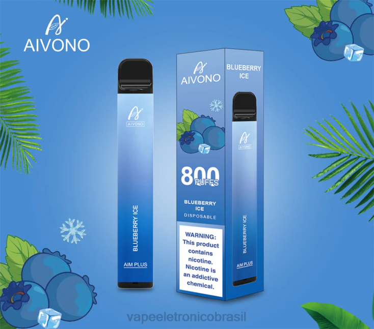 Aivono AIM PLUS 800 gelo de mirtilo NHDB2175 - Vape Sem Nicotina