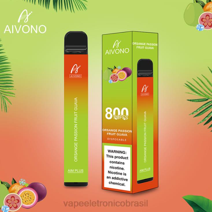 Aivono AIM PLUS 800 goiaba laranja maracujá NHDB2189 - Vape Descartavel