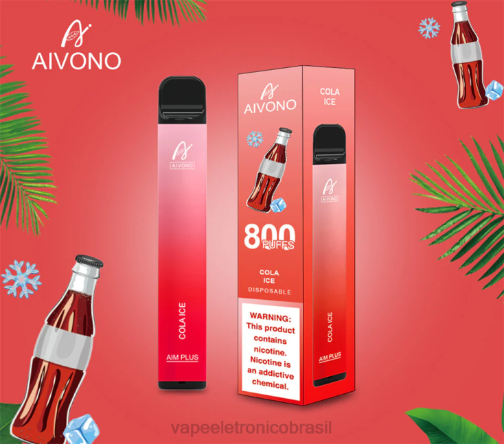 Aivono AIM PLUS 800 refrigerante de cola NHDB2176 - Vape Recarregável