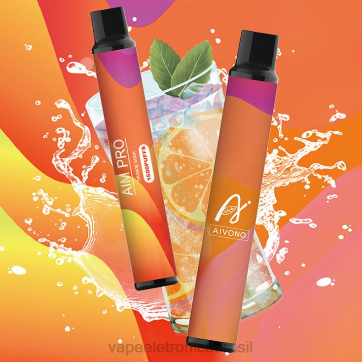 Aivono AIM PRO 1500 refrigerante de laranja NHDB2165 - Vape Sem Nicotina