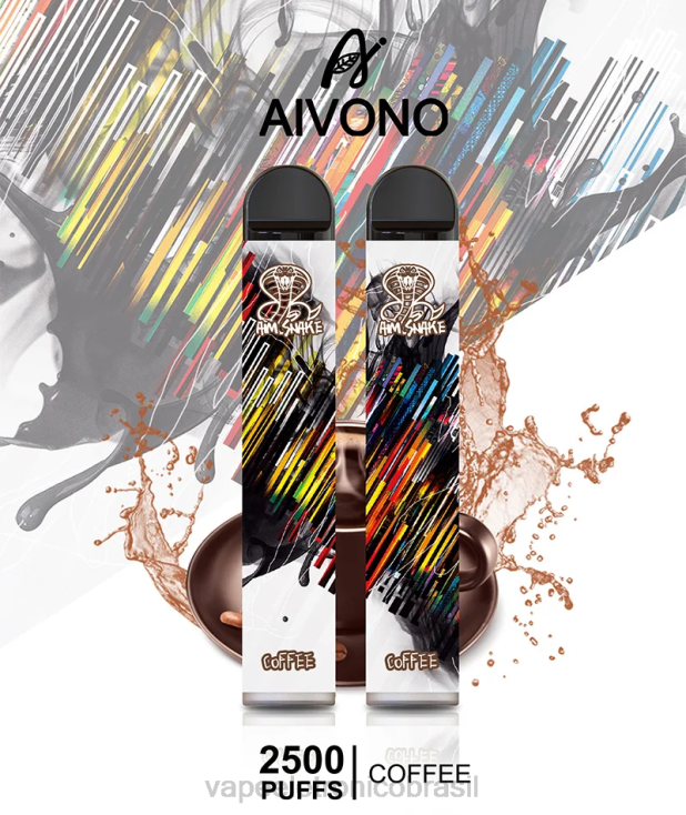 Aivono AIM SNAKE 2500 café NHDB2300 - Vape Sem Nicotina