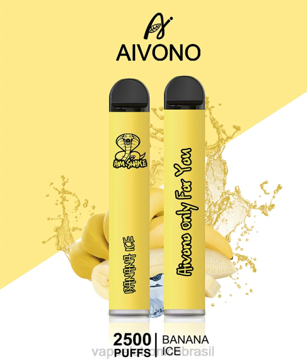 Aivono AIM SNAKE 2500 gelo de banana NHDB2298 - Vape Eletronico