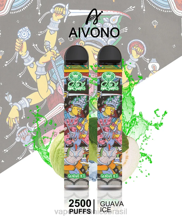 Aivono AIM SNAKE 2500 gelo de goiaba NHDB2307 - Vape Vaporesso