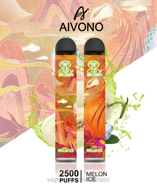 Aivono AIM SNAKE 2500 gelo de melão NHDB2311 - Vape Recarregável