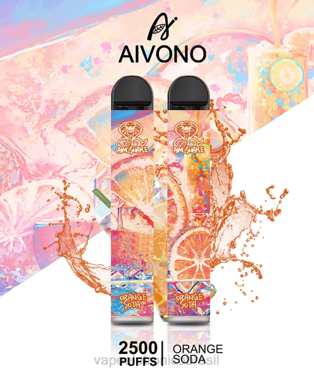 Aivono AIM SNAKE 2500 refrigerante de laranja NHDB2314 - Vape Descartavel