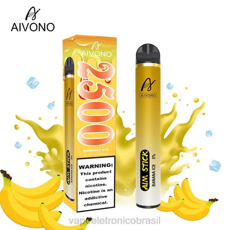 Aivono AIM STICK 2500 gelo de banana NHDB2151 - Vape Recarregável