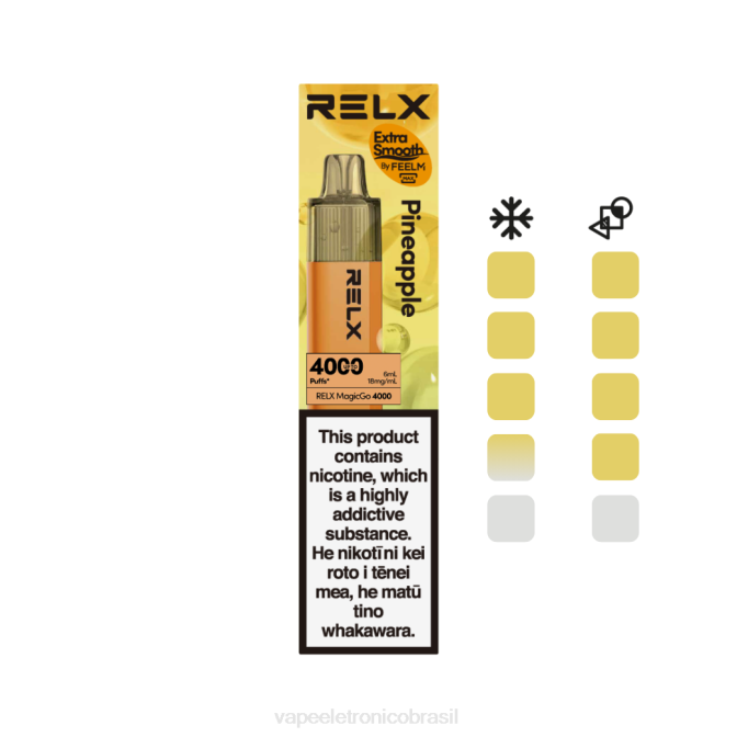 RELX MagicGo 4000 vapores descartáveis abacaxi 68N81 Vape Recarregável