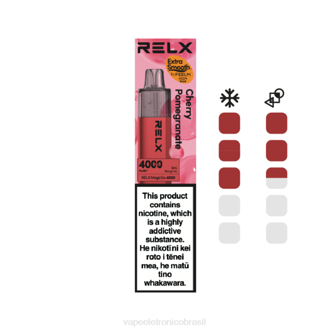 RELX MagicGo 4000 vapores descartáveis romã cereja 68N88 Vape Eletronico
