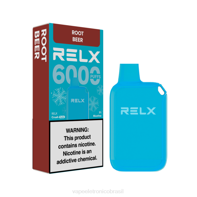 RELX Crush Pocket 6000 gelado cerveja de raiz 68N820 Vape Sem Nicotina