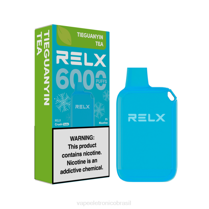 RELX Crush Pocket 6000 gelado chá tieguanyin 68N822 Vape Vaporesso