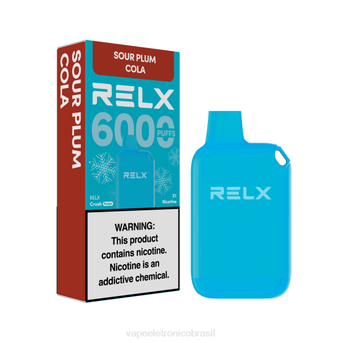 RELX Crush Pocket 6000 gelado cola de ameixa azeda 68N819 Vape Descartavel