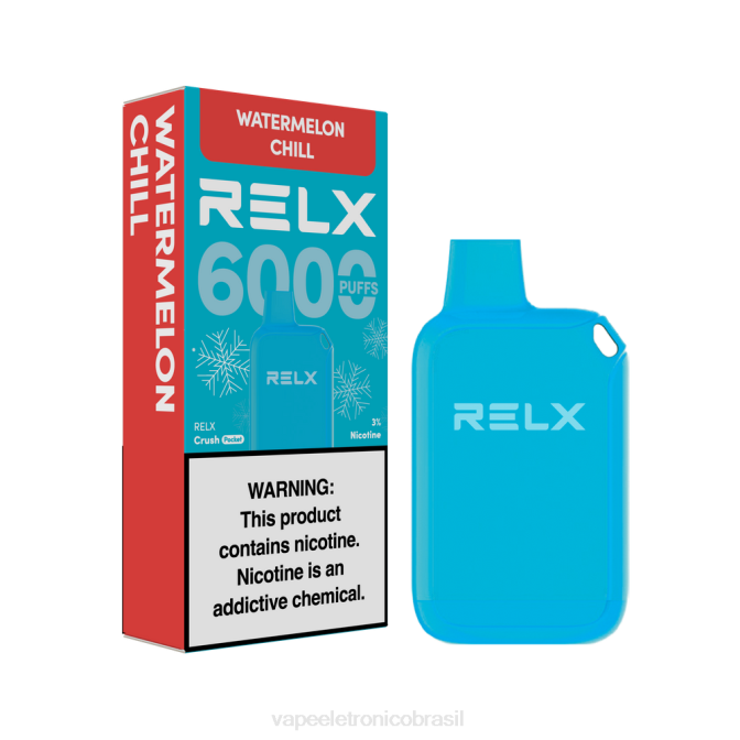 RELX Crush Pocket 6000 gelado melancia fria 68N824 Vape Descartavel